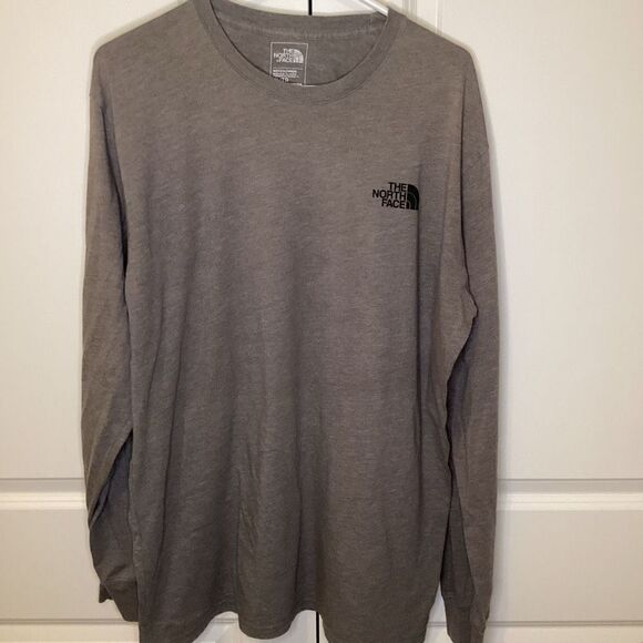 Mens The North Face Long Sleeved Performance‎ Tee Shirt XL Gray - Picture 1 of 3